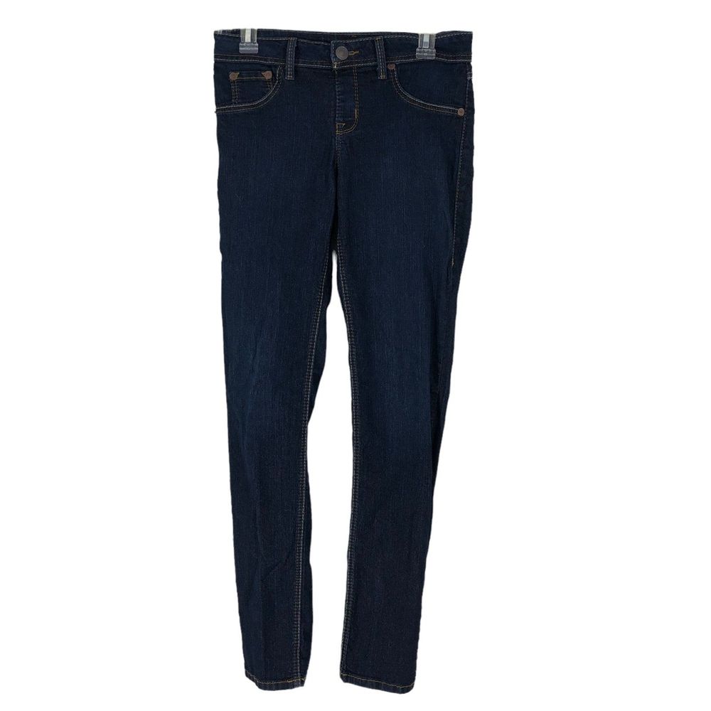 Women's Dark Wash Jeans by a.n.a. Like New, Embroidered Pockets, SZ S